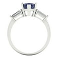 thumbnail image 4 of 2.5 ctw 3 Stone Anniversary Ring for Women | Pear Cut Simulated Blue Sapphire | Hyperallergenic Solid 18K White Gold, 4 of 5