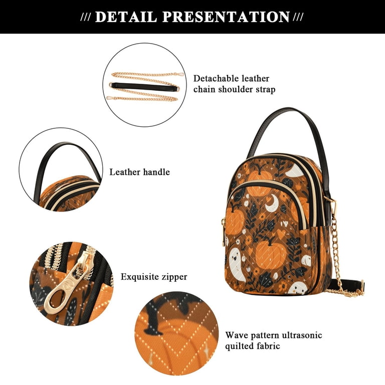 Spook Messenger Bag - Small Crossbody Bag With Ethnic Pattern, Adjustable Strap, Zipper Pouch For Phone & Essentials