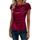 thumbnail image 2 of Haivin Womens Summer Tops 2026 Pleated Round Neck Short Sleeve Shirts Business Casual, 2 of 6