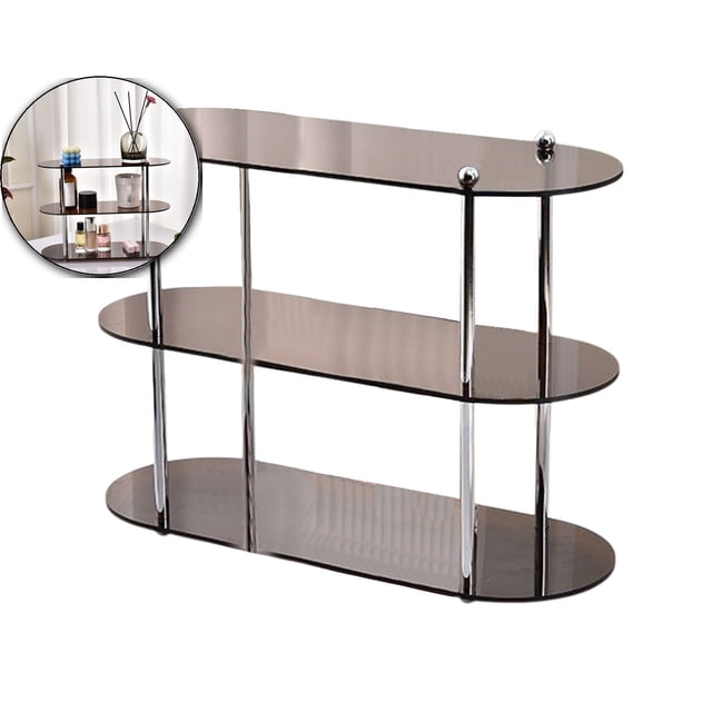 Dvruxg Desktop Acrylic Multi-Layer Cup Storage Rack, Living Room Kitchen Tea Table Home Creative Simple Cosmetics Organizer Shelf (3-Layer)