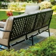 thumbnail image 5 of MF Studio 5-Seater Patio Conversation Set Metal Outdoor Furniture Set with Swivel Chairs and Table - Beige, 5 of 10
