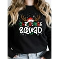 thumbnail image 5 of Christmas Print Crew Neck Long Sleeve Loose Sweatshirt, Women's Casual & Holiday Party Outfits (Machine Washable, Spring/Fall), 5 of 8