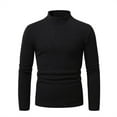 thumbnail image 1 of zbxnLI Chandails de Base à Manches Longues pour Hommes Col Roulé Simulé T-Shirts Classiques Décontractés Ajustés Chandails à Enfiler, 1 of 6