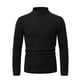 thumbnail image 2 of pstuiky camisas de hombre de manga larga, Camiseta de cuello alto simulado con listones intensificados de color liso para hombre tops de invierno para hombre m, 2 of 6