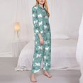 thumbnail image 3 of Balery whiter Snow bear Print Conjunto de Pijama con Estampado para Mujer, Conjunto de Dos Piezas con Manga Larga, Ropa de Dormir Suave con Bolsillos, Pijamas Cómodos-Large, 3 of 7