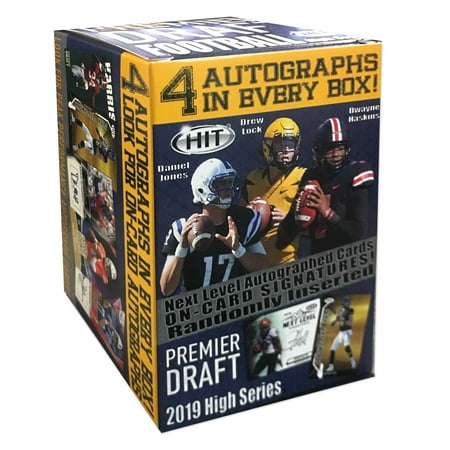 2019 Sage High Draft Picks Football Blaster Box- 80 Trading Cards | 4 Autographs per (Best Fantasy Football Draft Strategy 2019)