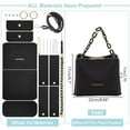 thumbnail image 2 of PU Leather Tote Bag Making Kit PU Leather Crossbody Bag Handbag Purse Sew on Making Kit Handmade Fashionable Satchel Sewing Supplies 8.6x2.7x6.6 Inch (Black), 2 of 8