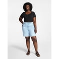 thumbnail image 2 of Terra & Sky Women's Plus Size Bermuda Shorts, 9" Inseam, Sizes 16W-26W, 2 of 5