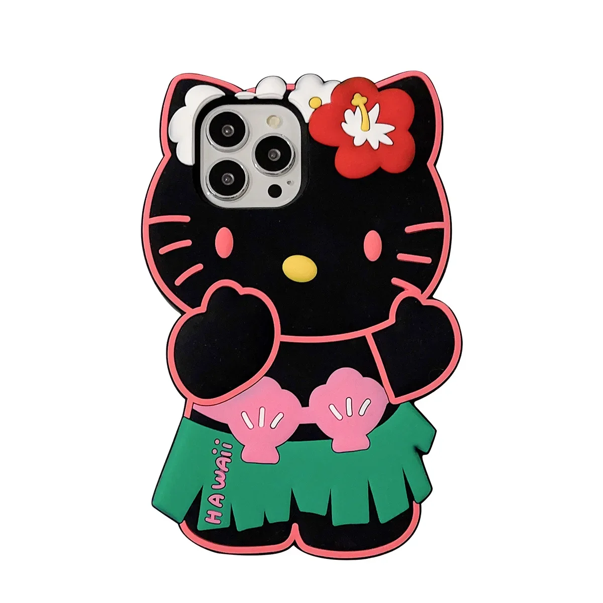 Kawaii Black Tan Hello Kitty Hawaii Bikini Silicone Protective Phone Case  for IPhone 11 12 13 14 15 Pro Max Sanrio Anime Cover - Walmart.ca