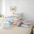 thumbnail image 6 of Castle Fairy Groovy Flower 7-Piece Bedding Comforter Set,Starry Sky King Bedding Sets,Gradient Rainbow Ultra Soft Bed Sheets,Microfiber Girls Bedroom Decor,Reversible, 6 of 8