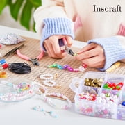 Jewelry Making Kit, 1960 pcs Jewelry Making Supplies Includes Jewelry Beads, Instructions, Findings, Wire for Bracelet, Necklace, Earrings Making Kit for Adults by Inscraft