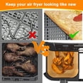 thumbnail image 3 of 100 Pcs Disposable Paper Liner Scheam 5.5 inch Non-stick Air Fryer Sheets Square for Microwave Oven Baking Roasting, 3 of 7