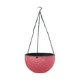 thumbnail image 3 of Pot de flores de cesta colgando con percha de diseño moderno plantación de guardería práctica Rosa, 3 of 8