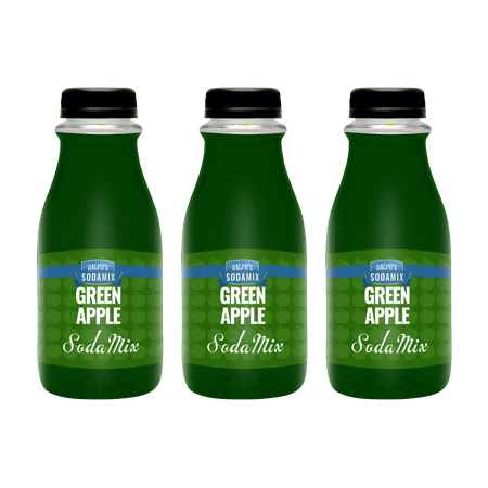 - Ralph's Green Apple Sparkling Water Sodamix Flavor | Three 12oz Bottles