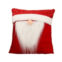Uxgjfwu Christmas Pillow, Red Doll Decorative Sofa Chair Cushion for Holiday Scene Setting Home Decor, Christmas Pillow