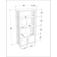 thumbnail image 6 of Valero 4-Tier Industrial Etagere Bookcase Wood Bookshelf with Cabinet White Gold Finish, 6 of 6