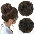 thumbnail image 3 of Chignon Désordonné Pièce de Cheveux Synthétique Moelleux en Forme de Nid d'Oiseau Rétractable Ondulé Bouclé Extensions de Cheveux, 3 of 7