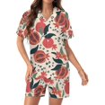 thumbnail image 1 of PRIYAL Ensemble de Pyjama Abstrait Fruits Grenade pour Femmes Shorts Deux Pièces Manches Courtes, 1 of 6