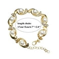 thumbnail image 3 of Circular Pearl pulsera Rhinestone Pearl pulsera de joyería del encanto de la pulsera de cumpleaños sorpresa de regalo para la mujer de las niñas Flash de capa elástica pulsera para las mujeres, 3 of 7