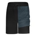 thumbnail image 5 of FRSASU Men's 2 in 1 Running Shorts 5 Inch Gym Athletic Color Block Workout Shorts for Men Quick Dry Active Training Shorts with Pockets Navy, 5 of 9