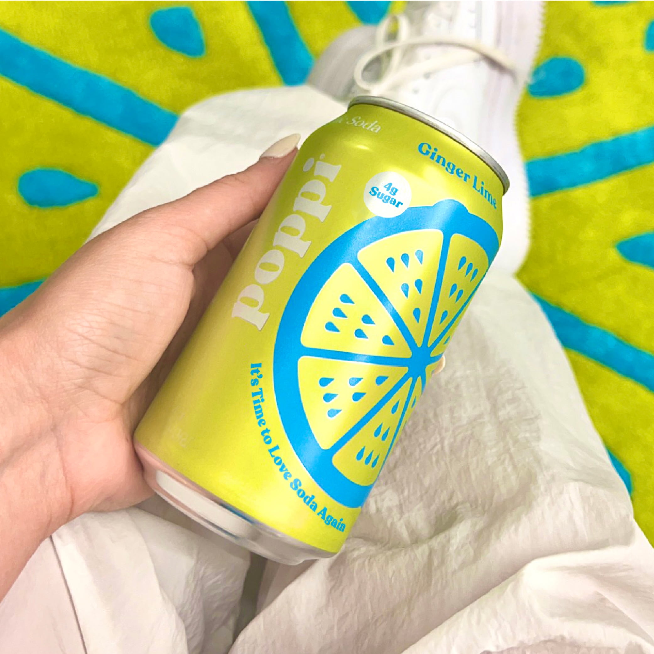 poppi Prebiotic Soda, Ginger Lime, 12 Pack, 12 oz Cans, Apple