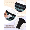 thumbnail image 4 of COOPLUS Womens Cotton Thong Underwear Striped Soft Stretch No Show Bikini Panties for Women 6 Pack, 4 of 8