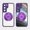 Darkpurple, variant on Designed for Samsung Galaxy S23 Crystal Clear Back Case, Luxury Case with Lens Protector Drop Protective Magnetic Rotating Ring Kickstand Shockproof Thin Fit Phone Case Cover, Black
