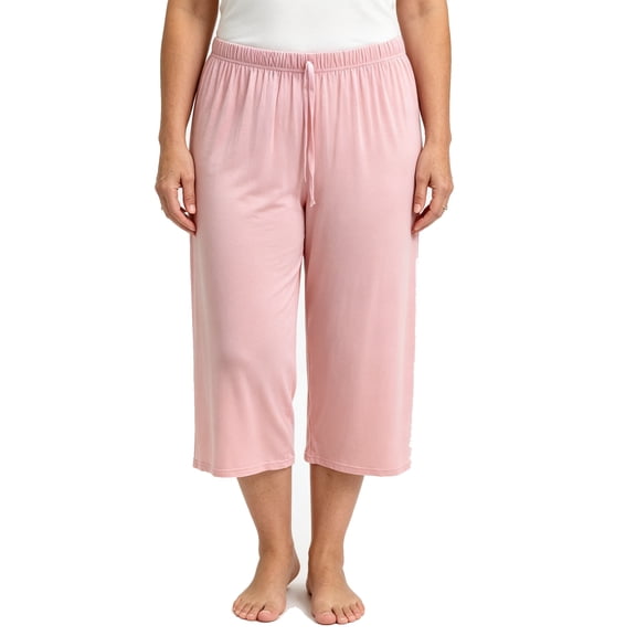 HAiming Plus Size Pajama Pants for Women Comfy Loose Lounge Classic Drawstring Solid Color High Elastic Waist Pants