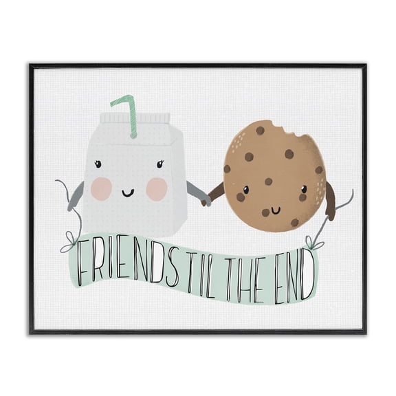 Stupell Industries Contemporary Friends Til The End Black Framed Giclee Art, 14 x 11, by Cindy Willingham