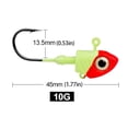 thumbnail image 1 of 5 uds., 10g-35g, señuelo de pesca suave, cebo luminoso, anzuelo con cabeza jigging (estilo A) Ehuebsd Para estrenar, 1 of 9