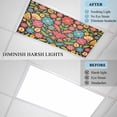 thumbnail image 4 of Boho Flower Fluorescent Light Covers, Red Blue Yellow Colorful Mexico Tribal Magnetic Light Covers for Ceiling Lights, Fluorescent Ceiling Shade Filters for Classroom Bedroom Office 4x2Ft x 2PCS, 4 of 8