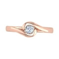 thumbnail image 3 of 14K Rose Gold Channel Set Solitaire Diamond Engagement Ring Band (0.18 Carat) (Ring Size 5.5), 3 of 4