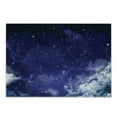 thumbnail image 1 of Space Cutting Board, Dreamy Night Stars Clouds Comets Ethereal Evening Surreal Calm Scene Picture, Decorative Tempered Glass Cutting and Serving Board, Small Size, Purple White, by Ambesonne, 1 of 1