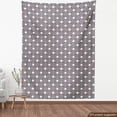 thumbnail image 4 of Ambesonne Floral Fabric by the Yard Upholstery, Flowers Art in Retro Style, 1 Yard, Dark Purple Grey Eggshell, 4 of 5