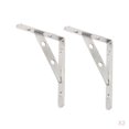 thumbnail image 1 of Paquete de 4 soportes para estantes resistentes, triángulo de trípode de 6 pulgadas para estantes flotantes de bricolaje Zulema Soportes de pared de acero inoxidable, 1 of 8