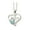 Silver & Blue, variant on Heart Pendant Necklaces for Women I You Mom Cubic Zirconia Heart Necklace for Mother Day Birthday Gift