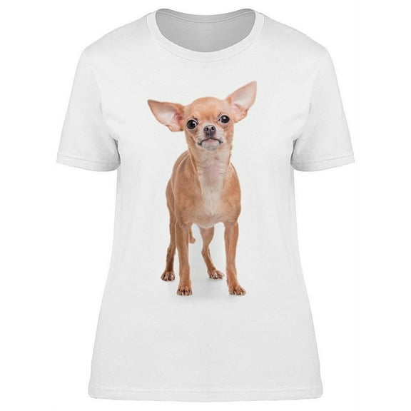 Cute Chihuahua Stands T-Shirt Women -Image by Shutterstock, Female Small
