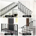 thumbnail image 6 of 4 Pack U Shape 38.6" Stair Balusters with Adjustable Top Bracket for Staircase Interior, Side Mount Industrial Iron Balusters for Stair Handrail Porch Deck Railing Outdoor Steps, 6 of 6