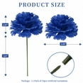 thumbnail image 3 of Silk Carnation Flower, 50 Artificial Flowers, Used for Wedding Decoration DIY Handmade Flowers, Carnation Flower Diameter 3.5 Inches and 6 Inches Stem (Blue), 3 of 8