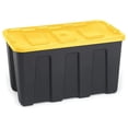 thumbnail image 1 of Homz Durabilt 34 Gallon LLDPE Storage Container Black Base w/ Yellow Lid, 1 of 7