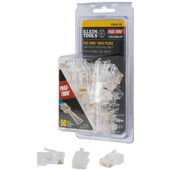 Klein Tools Rj45 Cat6A Utp Pass Thru Plug 50Pk