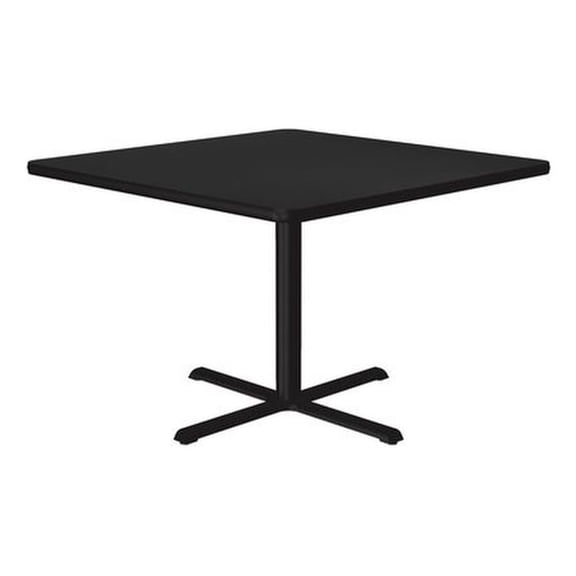 Correll 42" Square Commercial Wood top Cafe and Breakroom Table in Black Granite