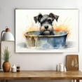 thumbnail image 3 of Miniature Schnauzer Dog Canvas Bathroom Décor - Unique Bath Wall Decor - Modern Canvas Bathroom Wall Art - Room Decor - Bathroom Decorations - Restroom Sign - Wall decor living room, 3 of 4
