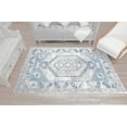 thumbnail image 3 of Freida FY10A Misty Blue Vintage Farmhouse Gray Area Rug, 2'6"x4', 3 of 5