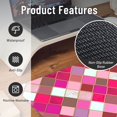 thumbnail image 2 of XMXT Non-Slip Gaming Mouse Pad, Fuchsia Mosaic Print Mousepad Computer Keyboard Mats Desk Pads Office Decor Accessories, 15.8"x29.5", 2 of 8