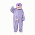 thumbnail image 4 of Ulanda Funny Big Mouth Monster Onesie for Kids Silly Monster Onesies with Shoes Soft Plush Jumpsuit Cozy Halloween Outfit (Purple, XXL), 4 of 7