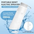 thumbnail image 4 of Portable Bidet for Travel, Rechargeable Electric Handheld Bidets with 2 Spraying Modes -350 ML Travel Bidet, 4 of 7