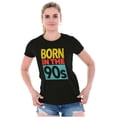 thumbnail image 3 of Vintage Distressed Born in the 90s Womens Slim Fit Graphic Tee Brisco Brands S, 3 of 5