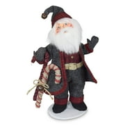 Annalee Plaid and Pine Santa 9 inch Collectible Figurine