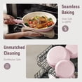 thumbnail image 5 of Carote 4 Pcs Nonstick Cookware Sets, Pots and Pans Set with Detachable Handles, Oven Safe, Induction Cookware, Stackable Kitchen Cooking Set, Pink, 5 of 7